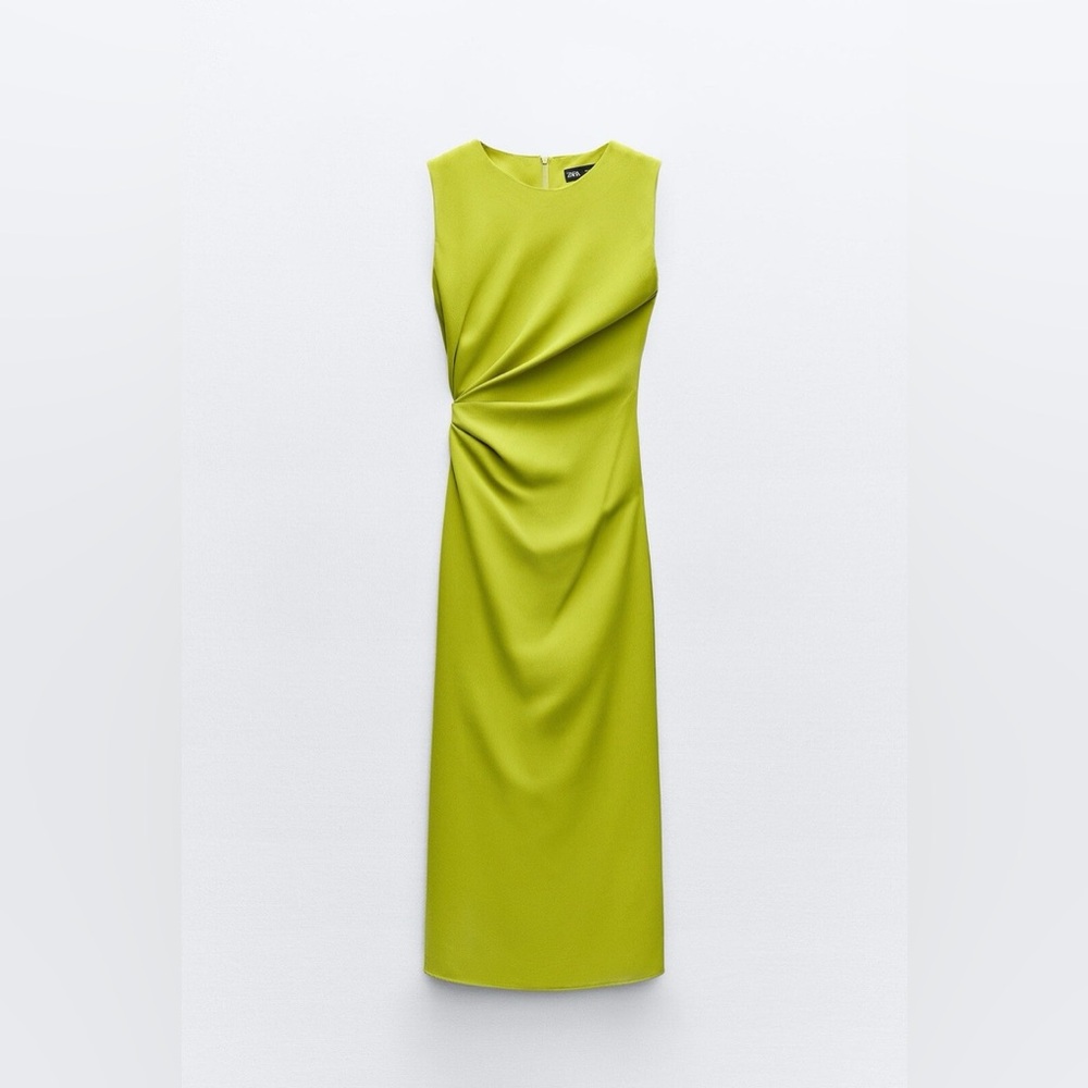 NWT ZARA LILE GREEN DRESS XS